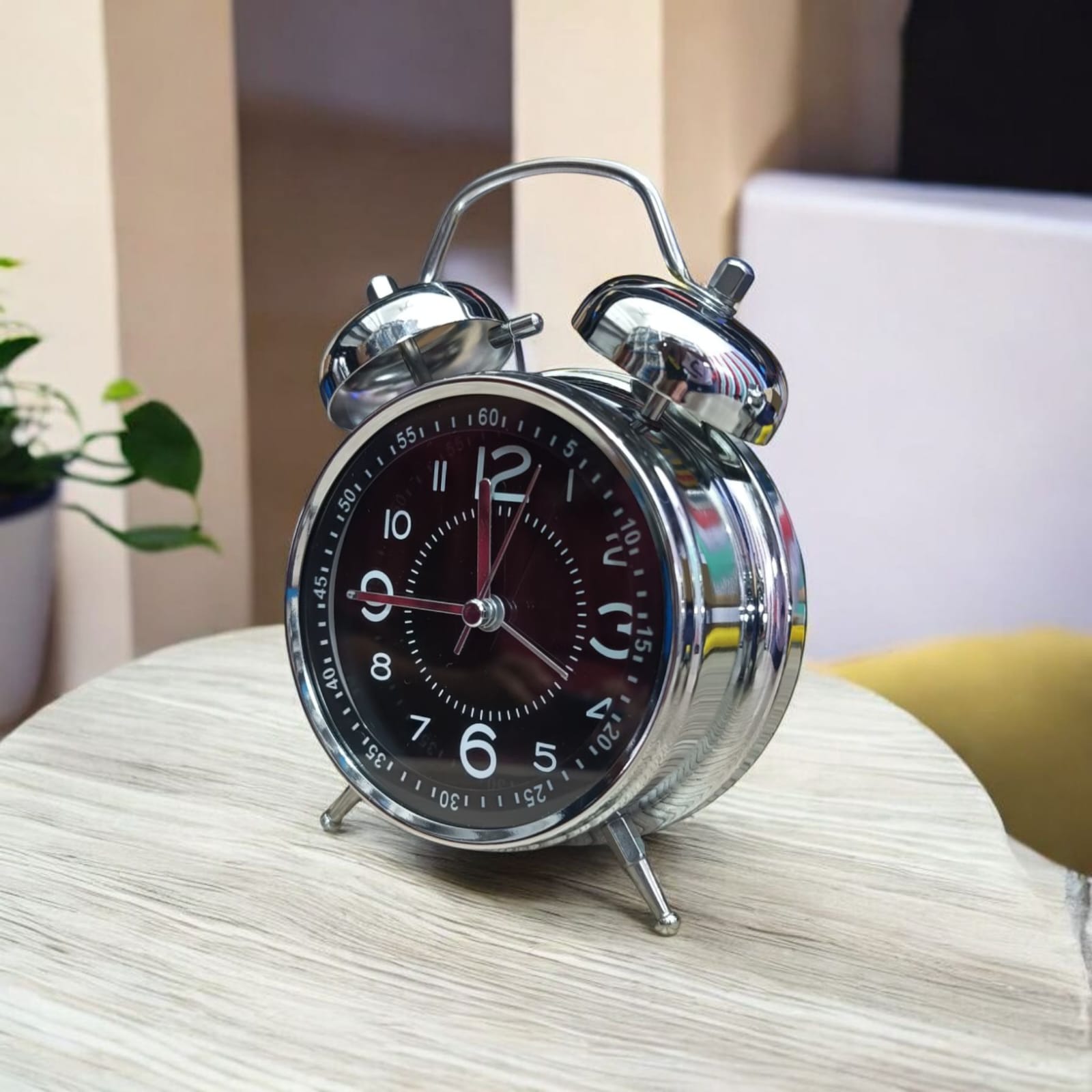 Bell Alarm Silver and Black Clock (TC-202) - Image 2