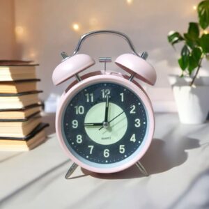 Bell Alarm Black And Pink (RADIUM) Clock (TC-207)